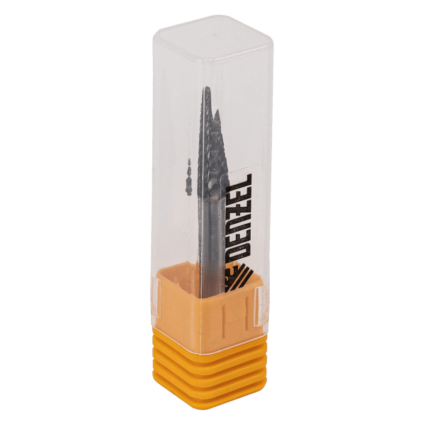 Борфреза по металлу DENZEL твердосплавная, коническая закругленная, тип-L, 8 мм