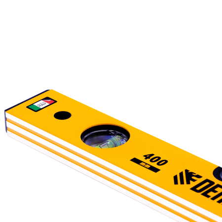 Уровень алюминиевый DENZEL 33680, 400 мм, 3 глазка, фрезерованный