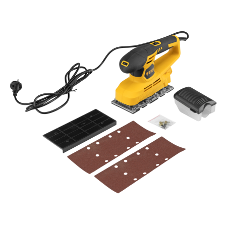 Машина плоскошлифовальная вибрационная DENZEL VS-90-187, 240 Вт, 6000-11000 об/мин