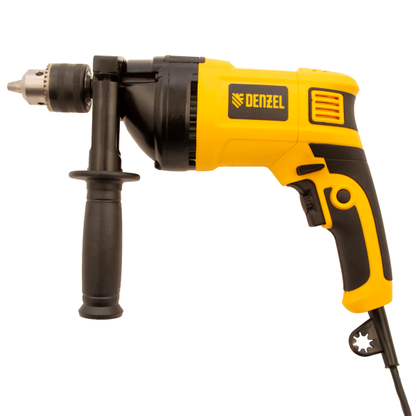 Ударная дрель DENZEL ID-850, 850 Вт, 0-3000 об/мин, 48000 уд/мин