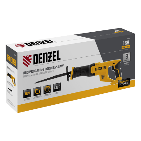 Пила сабельная аккумуляторная DENZEL CRC-115-0, 18В Li-Ion