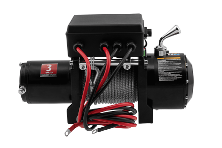 Лебедка автомобильная электрическая DENZEL LB- 2200, 2,2 т, 3,3 кВт, 12 В