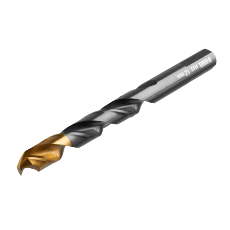 Сверло по металлу DENZEL 12 мм, HSS-Tin, Golden Tip, 6 шт.
