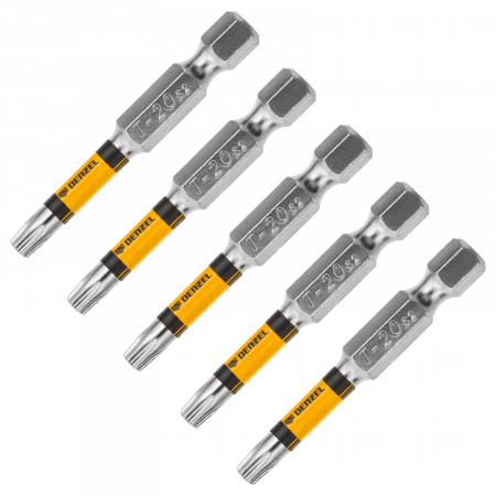 Набор бит DENZEL T20x50, 5 шт.