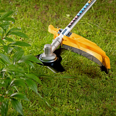 Триммер электрический DENZEL TE-1400, 1400 Вт, 420 мм, катушка + диск, разборная штанга