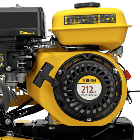 Мотоблок DENZEL DPT-270SB, 7 л.с., ремен.сцеп, фрез 3х4, ШОМ, без колес, передачи 2В/1Н