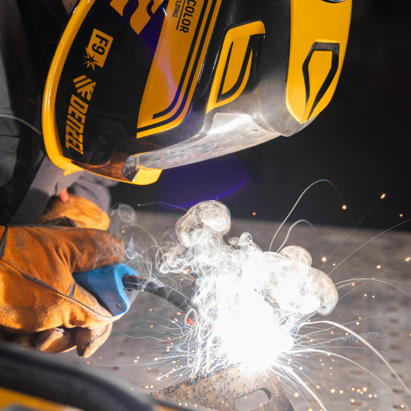 Щиток защитный лицевой DENZEL (маска сварщика) F9, см. окно 100x60, Real Color, DIN 4-8/9-13