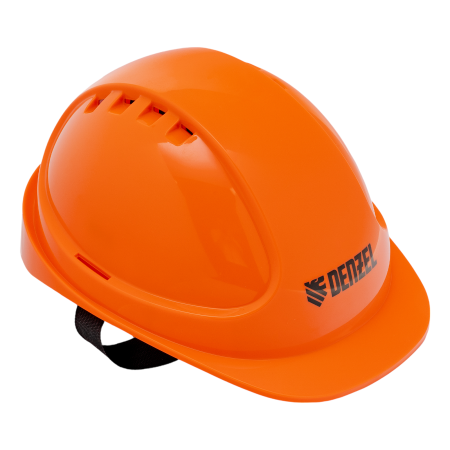 Каска защитная ударопрочная DENZEL ABS/PC, плавная регулировка, модель «Форвард» (К-05), оранж.