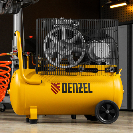 Компрессор воздушный DENZEL BCI2300/50, 2.3 кВт, ременный привод, 50 литров, 400 л/мин