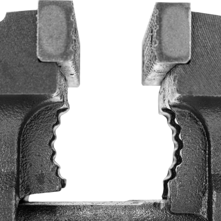 Тиски слесарные DENZEL BVH-125, 125 мм, поворотные, стальная направляющая, с наковальней