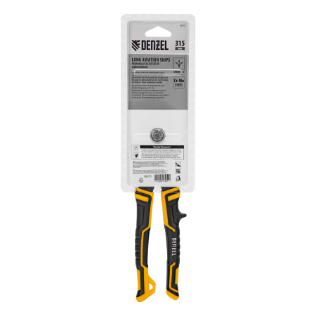 Ножницы по металлу DENZEL 78373, 315 мм, прямой проходной рез, сталь Crmo
