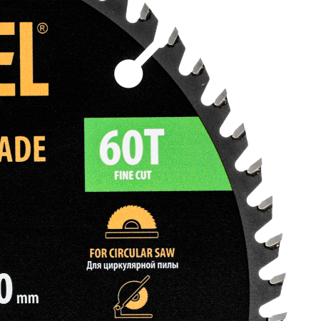 Пильный диск по дереву DENZEL ф185 х 20 мм, 60 зубьев