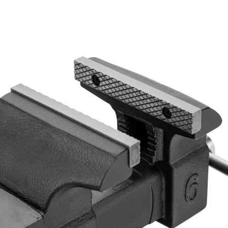 Тиски слесарные DENZEL BVH-150, 150 мм, поворотные, стальная направляющая, с наковальней