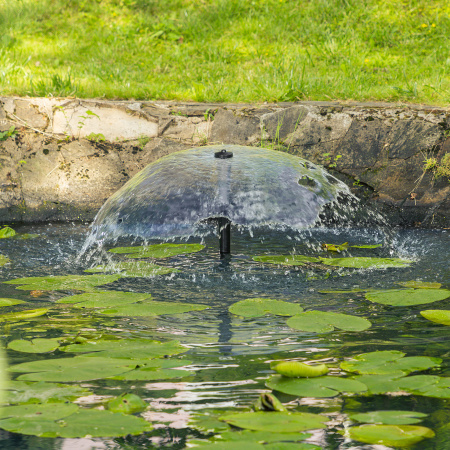 Насос фонтанный DENZEL FNP90-39, 92 Вт, подъем 3,9 м, 3200 л/ч, колокольчик/каскад/гейзер