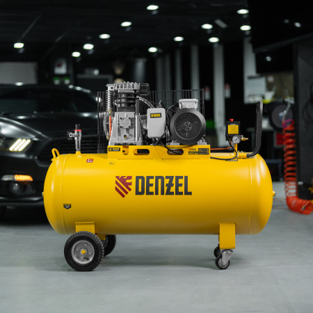 Компрессор воздушный DENZEL BCI3000-T/200, 3.0 кВт, ременный привод, 200 литров, 530 л/мин