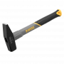 Молоток слесарный DENZEL 600 г, кованый, фибергласовая  рукоятка c TPR покрытием