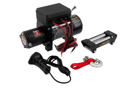 Лебедка автомобильная электрическая DENZEL LB- 2200, 2,2 т, 3,3 кВт, 12 В