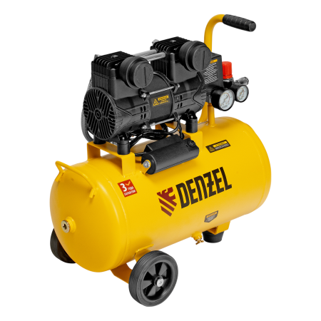Компрессор безмасл. малошумный DENZEL DLP-950/24, 950Вт,24 л, 2850 об/мин, 170 л/мин Компрессор безмасл. малошумный DENZEL DLP-950/24, 950Вт,24 л, 2850 об/мин, 170 л/мин