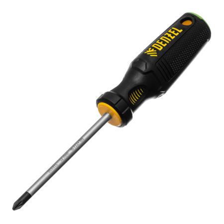 Отвертка DENZEL PZ2x100 мм, S2, 3к рукоятка