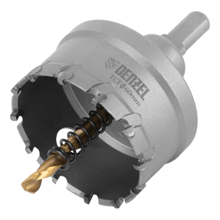 Коронка по металлу DENZEL 724017, 60 мм, твердосплавная