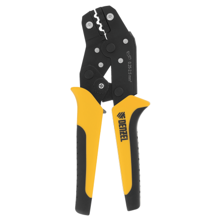 Клещи для обжима неизолированных наконечников DENZEL НК и НВ, разъемов РП, 0,25 - 2,5 мм2