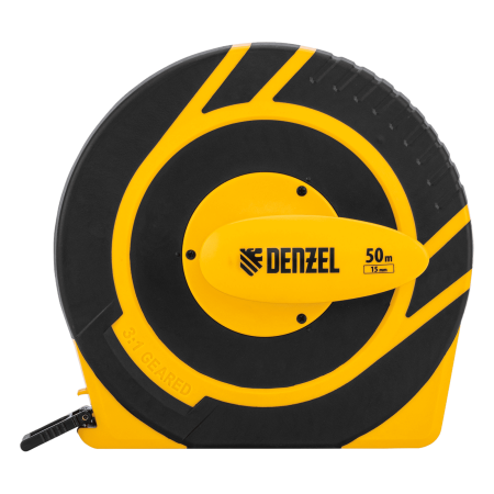 Рулетка геодезическая DENZEL 50 м х 15 мм, закрытый корпус, фиберглассовая лента