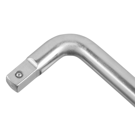 Вороток Г-образный DENZEL 200*50 мм, квадрат 3/8", CrV, матовый хром