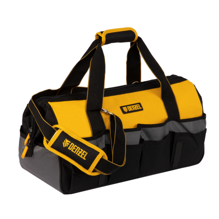 Сумка для инструмента DENZEL 500х245х300 мм, 20 карман.,съемный органайз. 10 карман.,наплеч. рем.