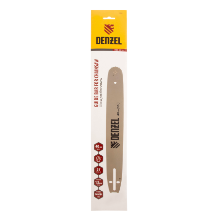 Шина для бензопилы DENZEL DGS-4516 59801, длина 40 см, шаг 3/8, паз 1.3 мм, 57 звеньев