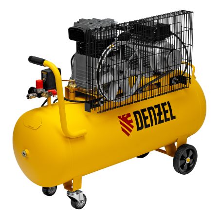 Компрессор воздушный DENZEL BCI2300/100, 2.3 кВт, ременный привод, 100 литров, 400 л/мин