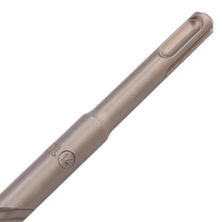 Бур по бетону DENZEL 705035, 14 x 600 мм, двойная спираль, три пылеотводящие кромки