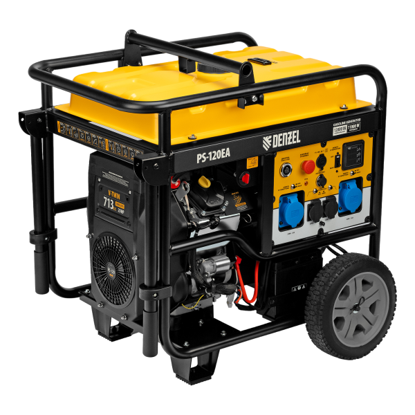 Генератор бензиновый DENZEL PS-120EA, 12 кВт,230 В, 40л, разъем ATS,эл.старт