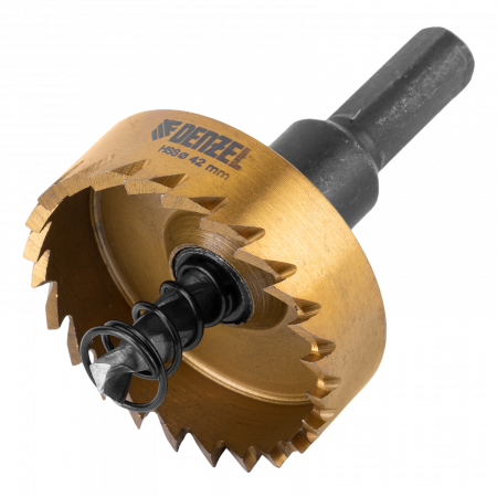 Коронка по металлу DENZEL 724114, 42 мм, HSS, нитридтитановое покрытие