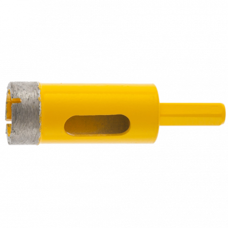 Сверло алмазное по керамограниту DENZEL, 22 мм, мокрая резка, трехгранный хвостовик