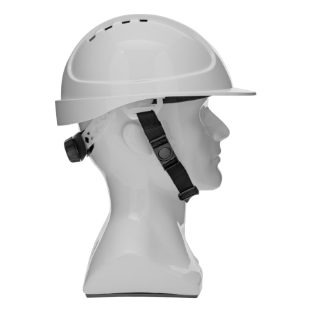 Каска защитная ударопрочная DENZEL ABS/PC, плавная регулировка, модель «Форвард» (К-05), белая