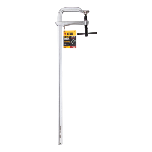 Струбцина DENZEL F-образная, 120x600мм, кованая Струбцина DENZEL F-образная, 120x600мм, кованая