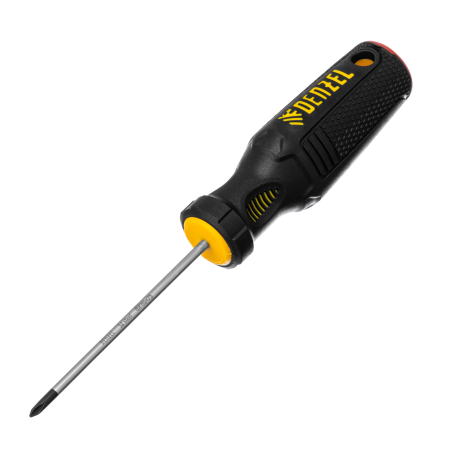 Отвертка DENZEL PH0х75 мм, S2, 3к рукоятка