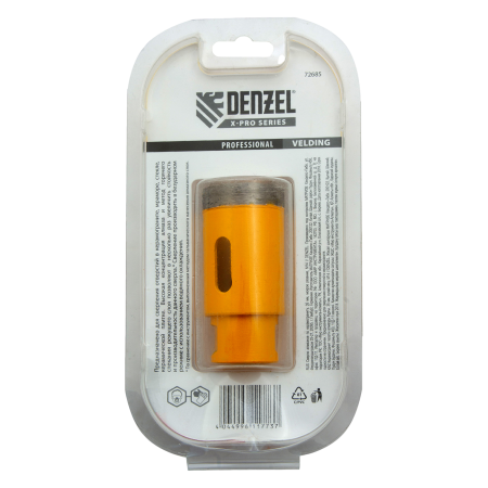 Сверло алмазное по керамограниту DENZEL 72685, 35 мм, М14, мокрая резка