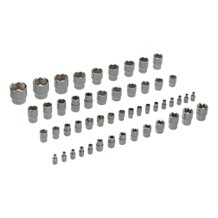 Набор инструментов DENZEL 1/2", 1/4", 3/8", CrV, S2, пластиковый кейс, 216 предметов