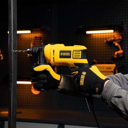 Ударная дрель DENZEL ID-750, 750 Вт, 0-3000 об/мин, 48000 уд/мин