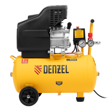 Компрессор воздушный DENZEL DC1500/24, 1.5 кВт, прямой привод, 24 литра, 220 л/мин Компрессор воздушный DENZEL DC1500/24, 1.5 кВт, прямой привод, 24 литра, 220 л/мин