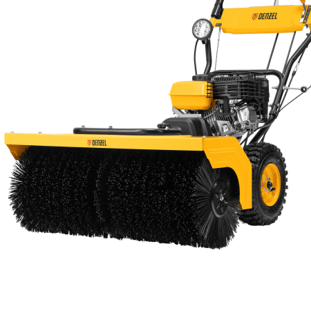 Гибридная снегоуборочная машина DENZEL с функц. подметания SWB-800, 212 сс, руч. старт, 2 насадки