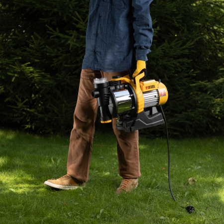 Насос садовый поверхностный DENZEL GP1100SS, 1100 Вт, 4000 л/ч, подъем 45 м, пластик