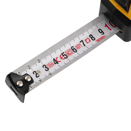 Рулетка DENZEL 10м х 25мм, двухкомп. корпус, кнопка-пауза