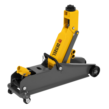 Домкрат гидравлический подкатной с фиксатором DENZEL 3 т, 190-532 мм, SUV