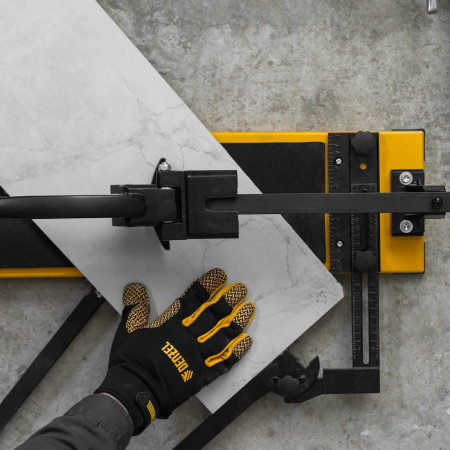 Плиткорез рельсовый DENZEL 600х16мм, каретка на подш., стальная станина, усил. рукоятка-пенал