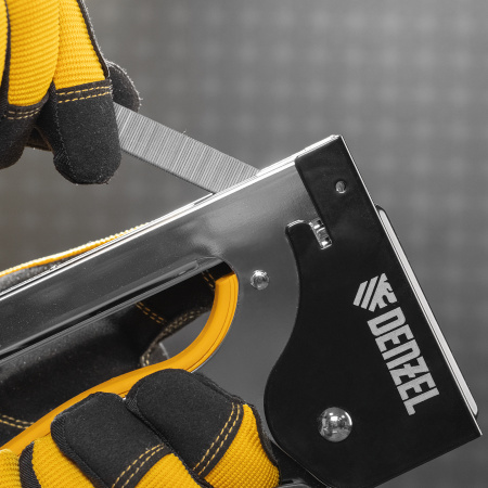 Степлер DENZEL скобы в комплекте, плавная регулировка удара, 2К рукоятка, тип 53, 4-14 мм