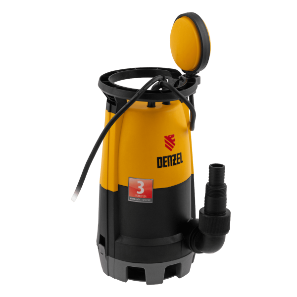 Дренажный насос DENZEL DP600S для чистой и грязной воды, 600 Вт, напор 7 м, 13000 л/ч