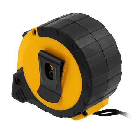 Рулетка DENZEL 5м х 25мм, двухкомп. корпус, кнопка-пауза