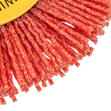 Щетка для УШМ DENZEL, 100 мм, Плоская, нейлоновая щетина, посадка 22,2 мм